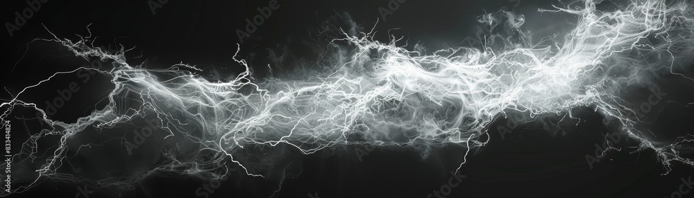 Dynamic lightning bolt against a dark background, capturing the raw energy and power of nature in a striking visual display. Dynamic lightning bolt against a dark background, capturing the raw energy and power of nature in a striking visual display.