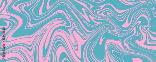 Abstract colorful retro style groovy psychedelic background banner