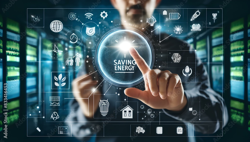 image depicting the concept of saving energy. image depicting the concept of saving energy.