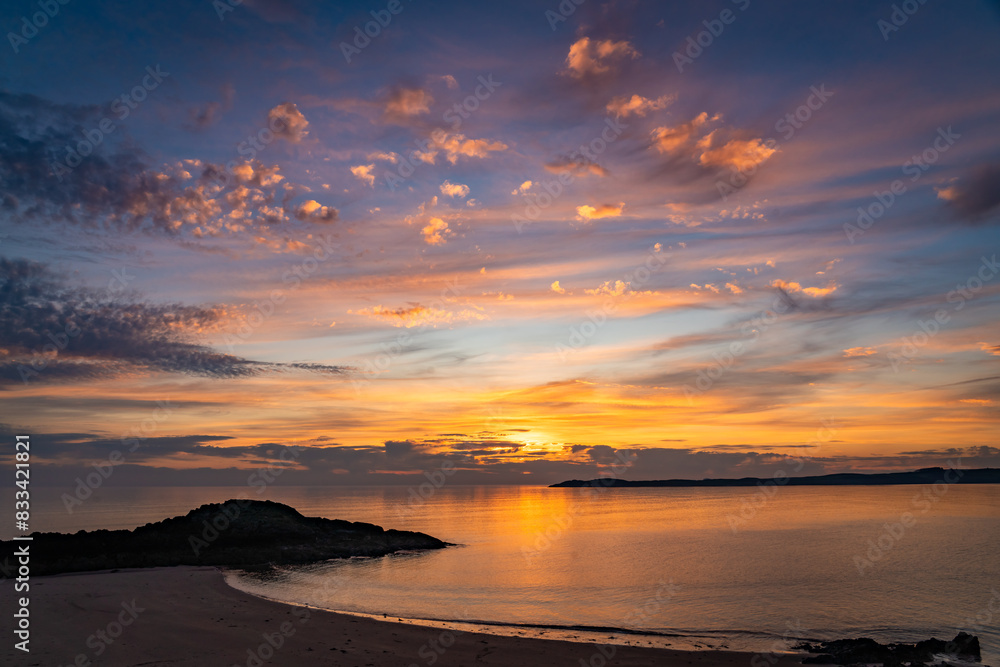 Fototapeta premium Lovely evening on Llandwyn Island Anglesey