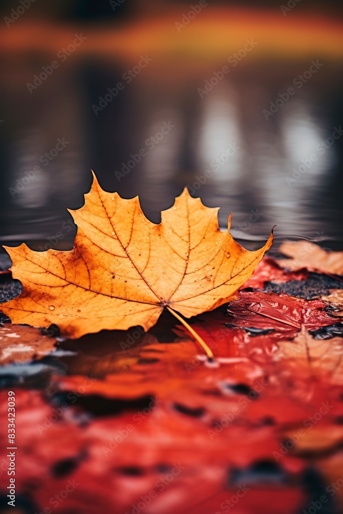 autumn leaves on the ground, generative ai autumn leaves on the ground, generative ai