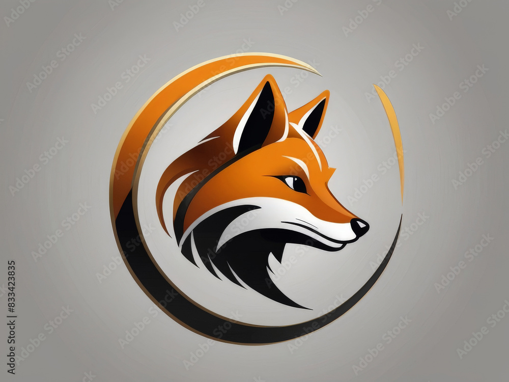 3d illustration cute single fox head vector design , fox logo with white backround water color 3d illustration cute single fox head vector design , fox logo with white backround water color