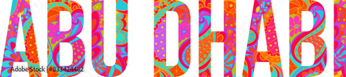 Abu Dhabi, UAE header text design