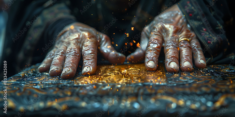 closeup of a pilgrim's hands touching the Kaaba's cloth using Macro Photography and RealTime Eye AF to highlight the spiritual connection and intricate details closeup of a pilgrim's hands touching the Kaaba's cloth using Macro Photography and RealTime Eye AF to highlight the spiritual connection and intricate details