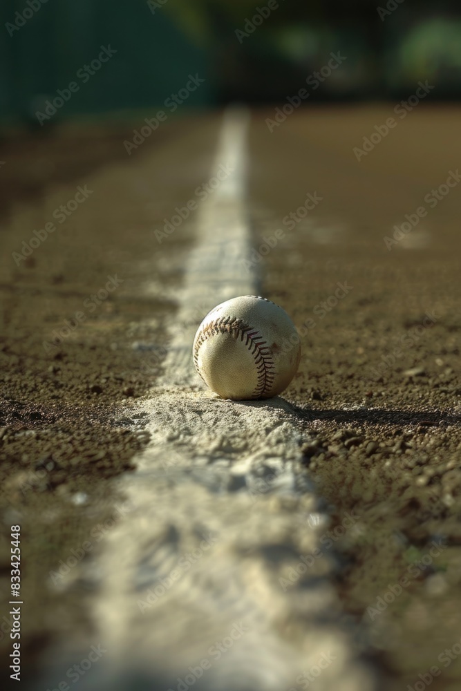A baseball sits atop a lush green baseball field, ready for play