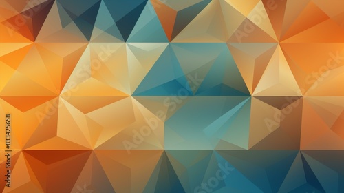 Unique triangle mosaic illustration with abstract design and geometric shapes on a clean background.