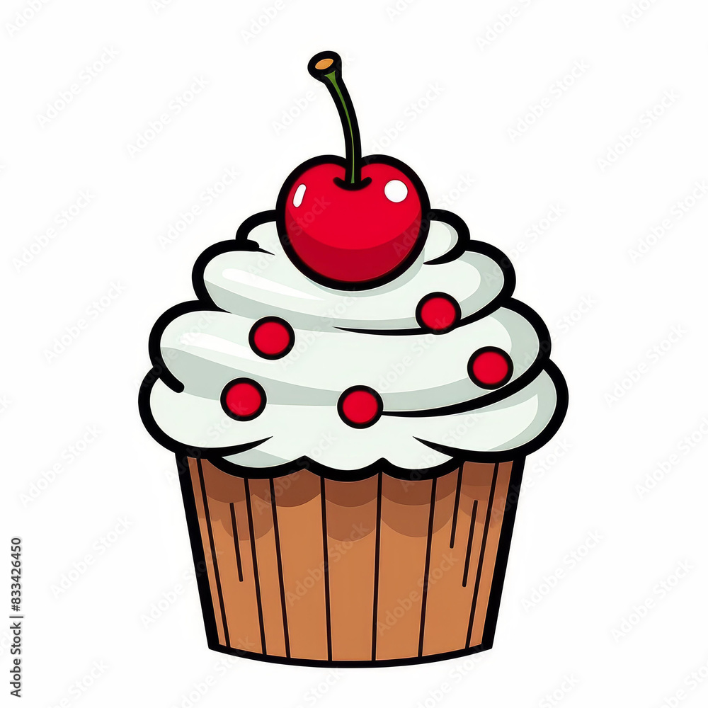 Create a cute and simple design of a delicious ice cream cone with a cherry on top in one line art for a fun and tasty look. Create a cute and simple design of a delicious ice cream cone with a cherry on top in one line art for a fun and tasty look.