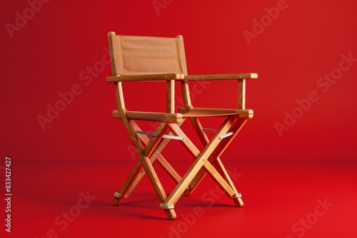 Caltex Rental Folding Chair Isolated on Solid Background.