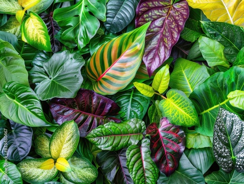 Wallpaper Mural Foliage Background. A Variety of Greenery Leaves Showcasing Eco-Friendly Environment Torontodigital.ca