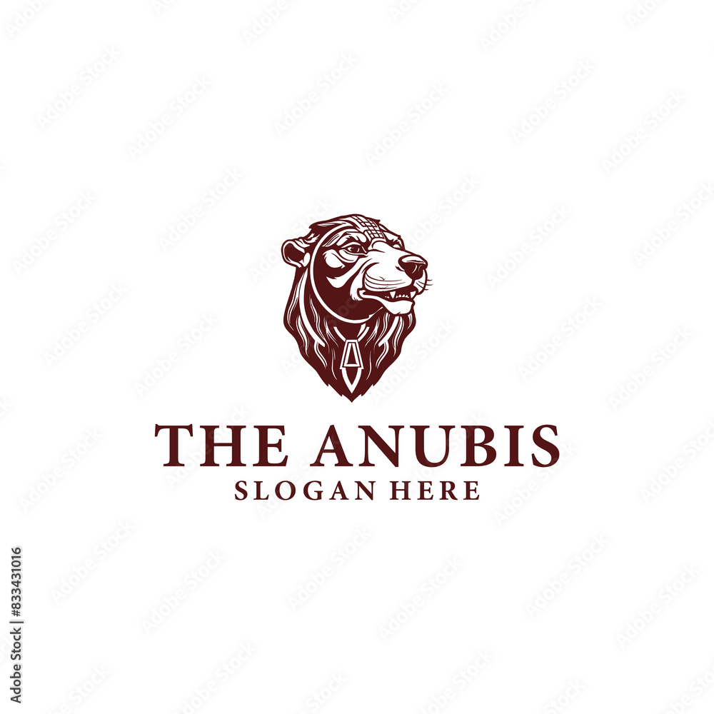 Anubis head logo vector illustration