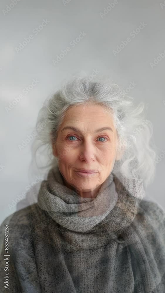 Aging process in time-lapse: From little girl to elderly woman Aging process in time-lapse: From little girl to elderly woman