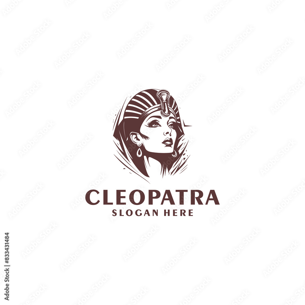 Cleopatra head logo vector illustration Cleopatra head logo vector illustration
