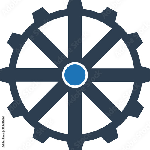 Cog Dual Tone  vector Icon