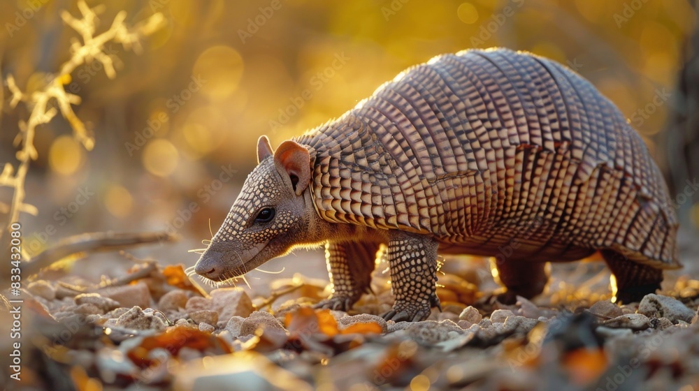 Close-up photo of a small animal amidst a field of autumn leaves Close-up photo of a small animal amidst a field of autumn leaves