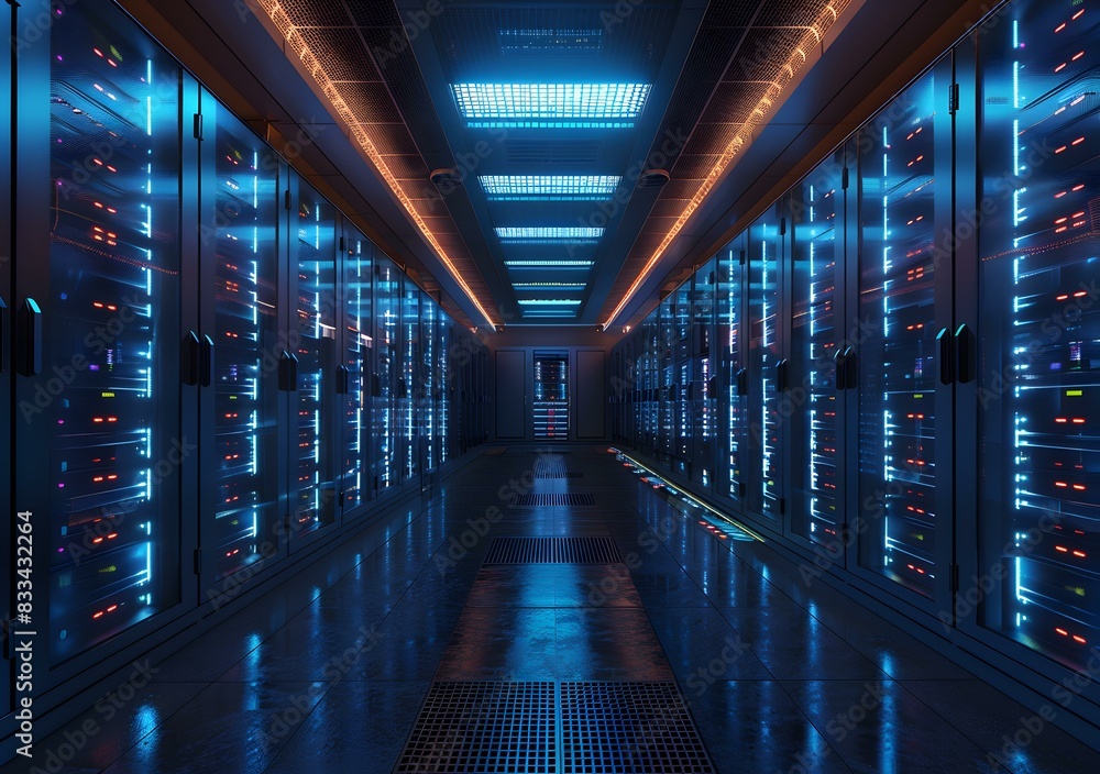 Obraz premium Data Center Server Room Interior Design