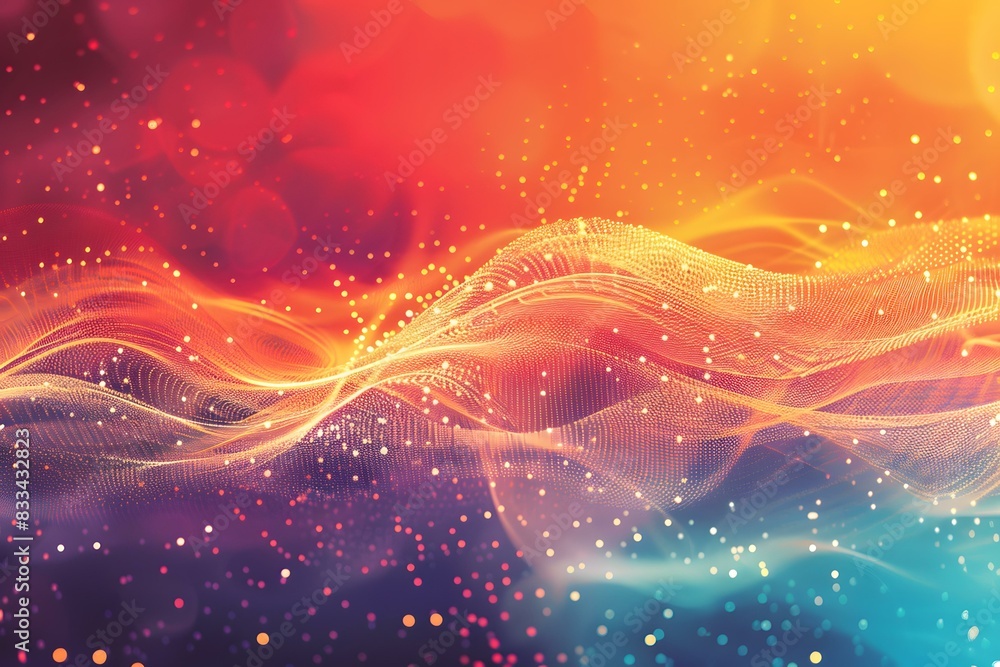 Obraz premium Abstract orange blue wave