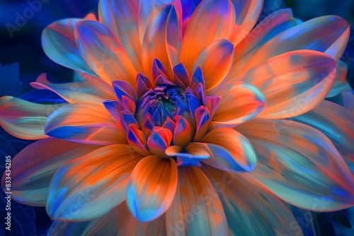 A flower with petals that mimic the appearance of a sunset sky