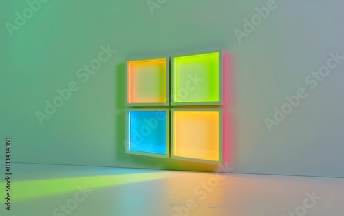 Ultra high resolution image Windows logo  white background Windows Logo Concept