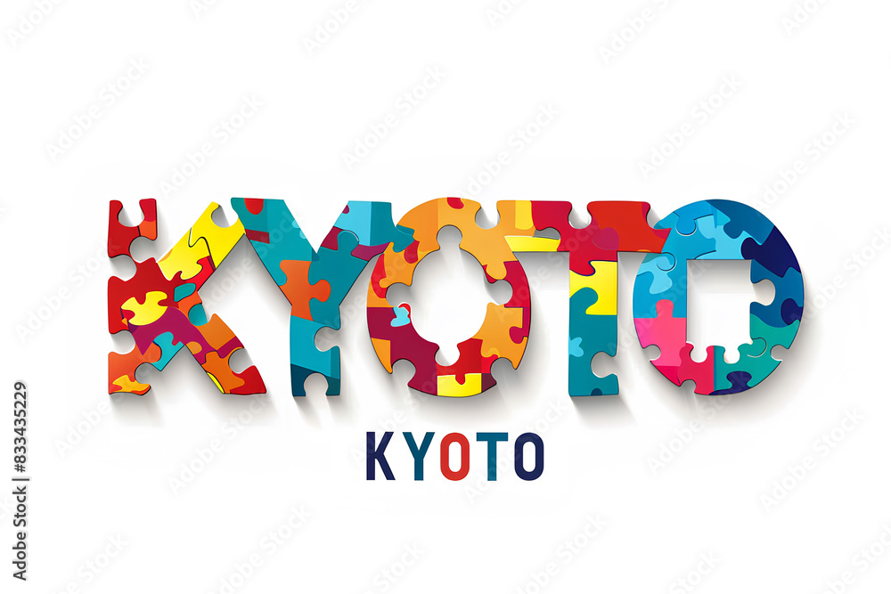 京都(KYOTO)カラフルな英文ロゴ 京都(KYOTO)カラフルな英文ロゴ