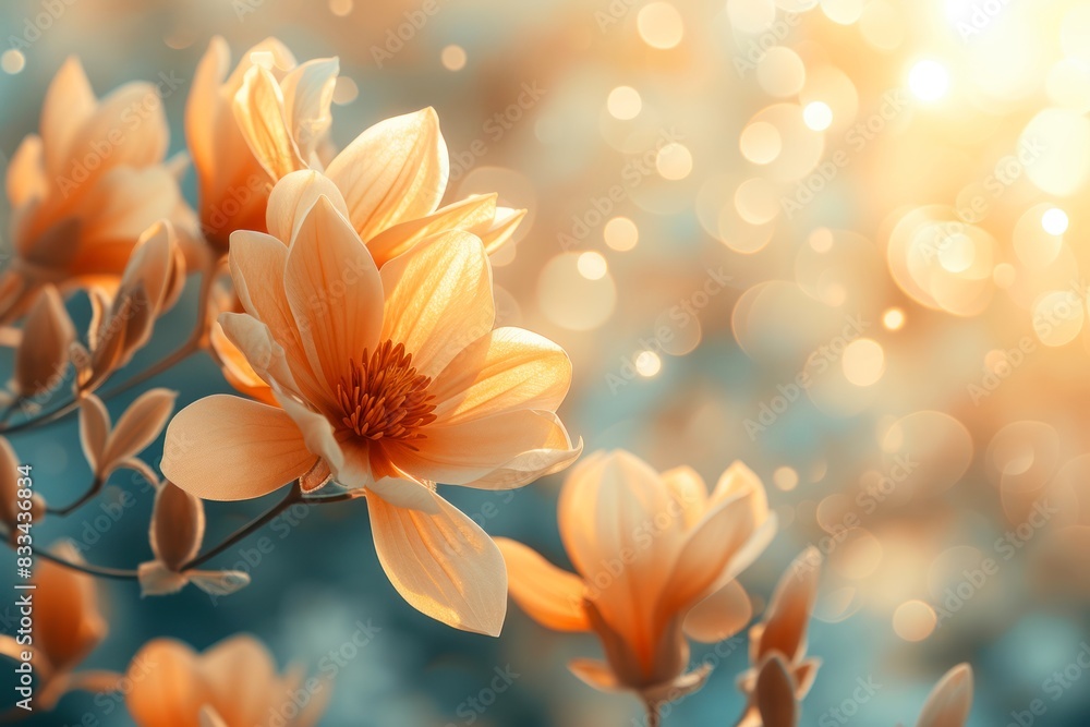 A picture of a garden with a spring atmosphere A picture of a garden with a spring atmosphere