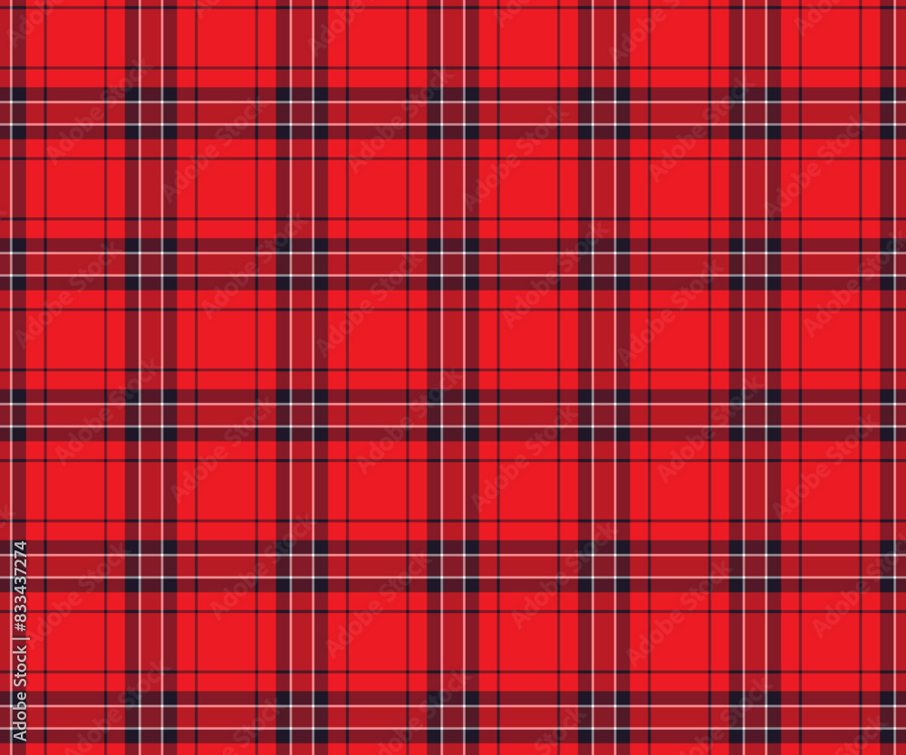 Plaid fabric pattern, red, navy, white, seamless for textiles and design of clothing, skirts, pants or decorative fabric. Vector illustration. Plaid fabric pattern, red, navy, white, seamless for textiles and design of clothing, skirts, pants or decorative fabric. Vector illustration.