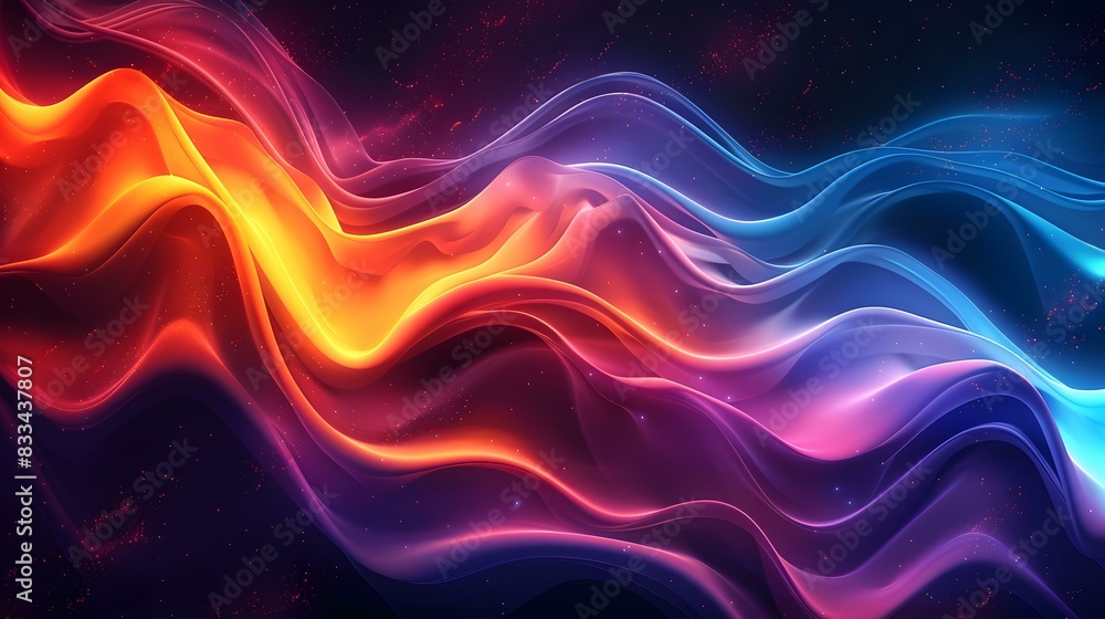 Obraz premium Wavy Multicolor Gradient