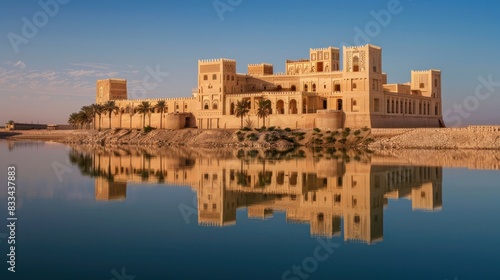 The majestic Salwa Palace  a part of the At-Turaif UNESCO World Heritage site in Diriyah  Saudi Arabia