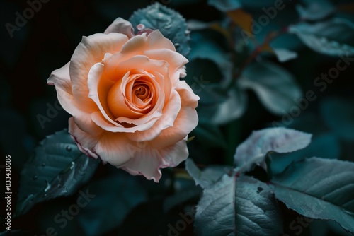 Rose Petals Close-Up in Peach Fuzz Texture