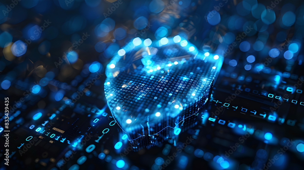 Digital shield protecting data in a cyber world, Generative AI Digital shield protecting data in a cyber world, Generative AI