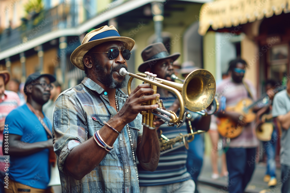 Obraz premium Festive Street Performance Extravaganza