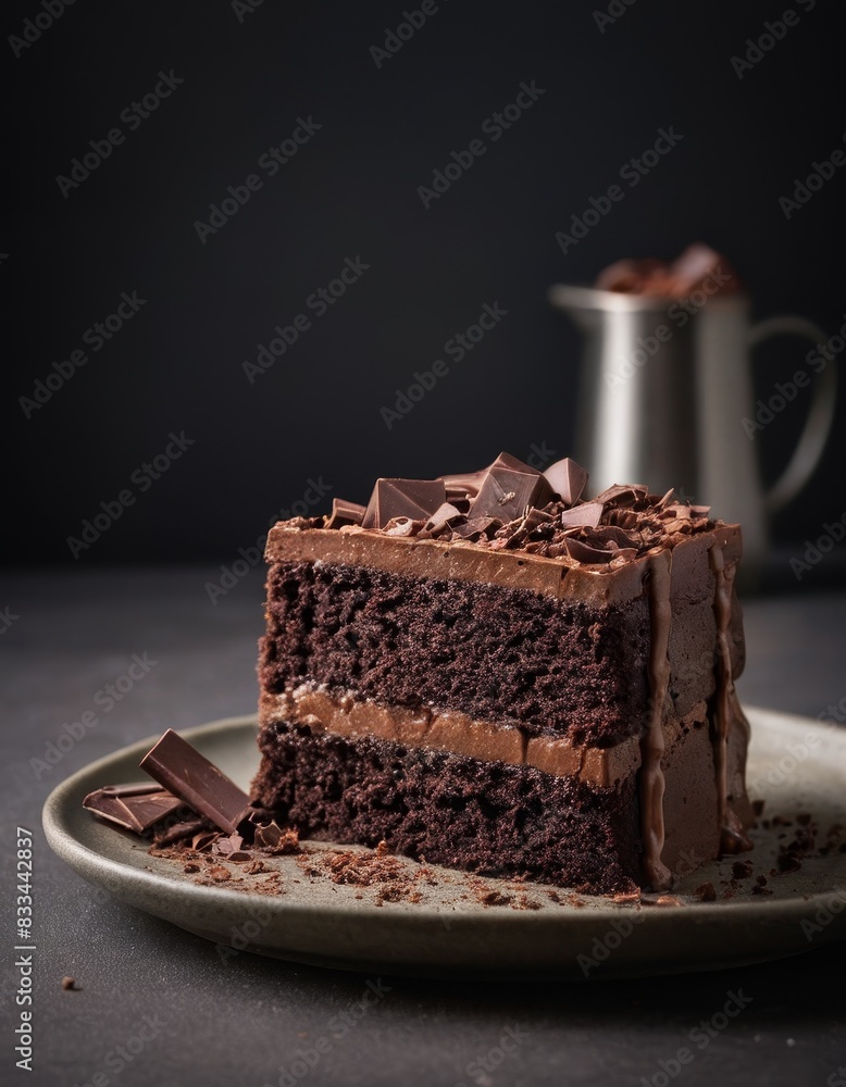 chocolate cake with strawberries and currants chocolate cake with strawberries and currants