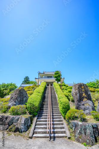 初夏の肥前犬山城展望台　佐賀県白石町　Hizen Inuyama Castle Observation Deck in early summer. Saga Pref, Shiraishi town. photo