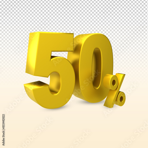 Gold percentage discount symbol photo