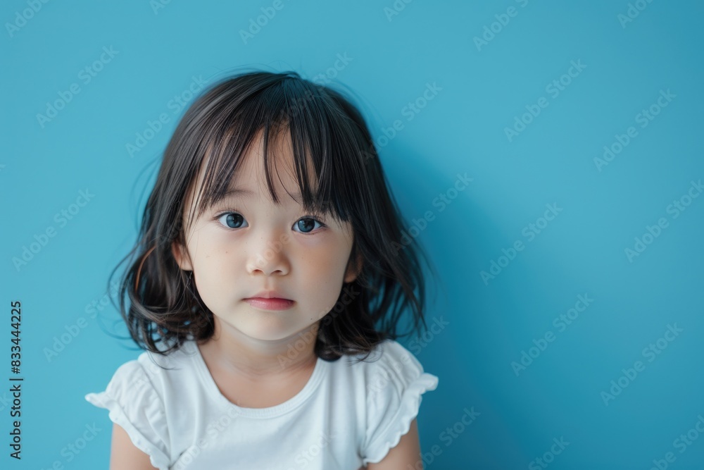 A small girl holding a toothbrush, ready for oral hygiene A small girl holding a toothbrush, ready for oral hygiene