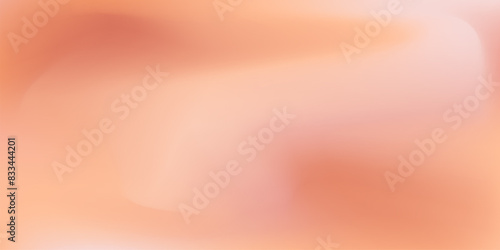 Peach fuzz background with abstract wave. Nude, peach and apricot gradient soft color. Warm fuzz bg for wallpaper. Vector illustration