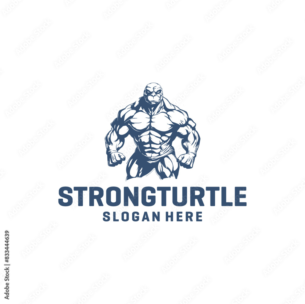 Strong turtle logo vector illustration Strong turtle logo vector illustration