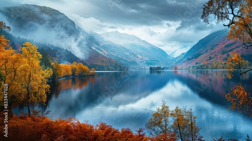 A stunning and vibrant autumn scenery photograph