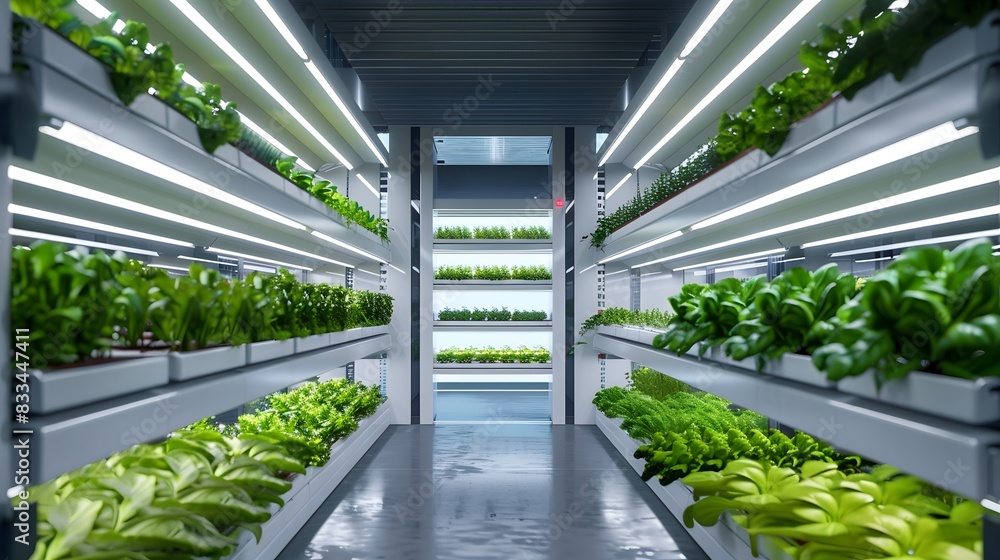 Imagine a smart greenhouse with vertical farming systems, LED lighting, and AI-controlled climate management for optimal plant growth Imagine a smart greenhouse with vertical farming systems, LED lighting, and AI-controlled climate management for optimal plant growth