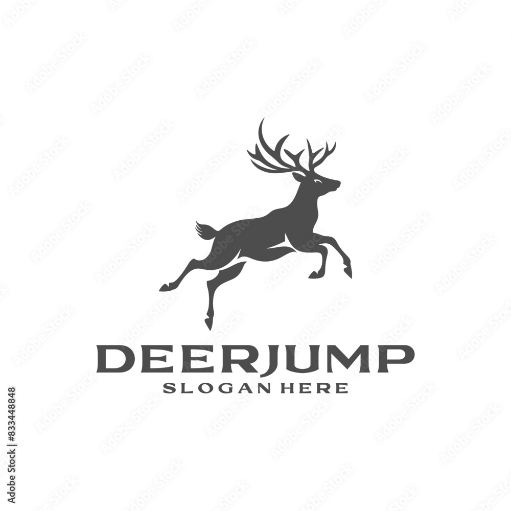Jumping deer logo vector illustration Jumping deer logo vector illustration