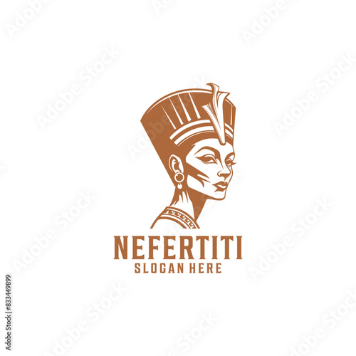 Nefertiti head logo vector illustration