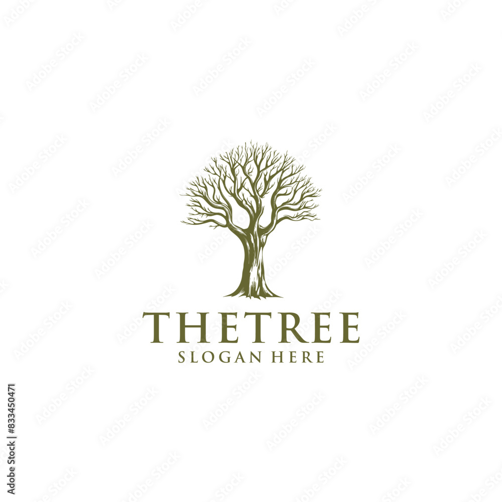Obraz premium The tree logo vector illustration