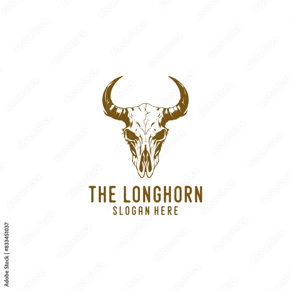 Fototapeta premium Long horn logo vector illustration