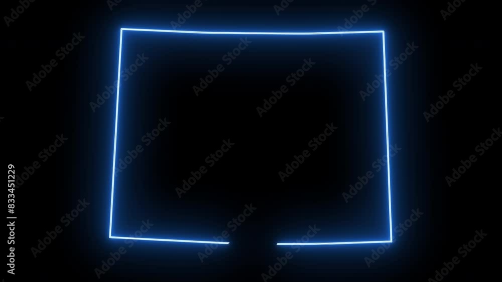 map of Wyoming in Delaware with a blue glowing neon effect map of Wyoming in Delaware with a blue glowing neon effect