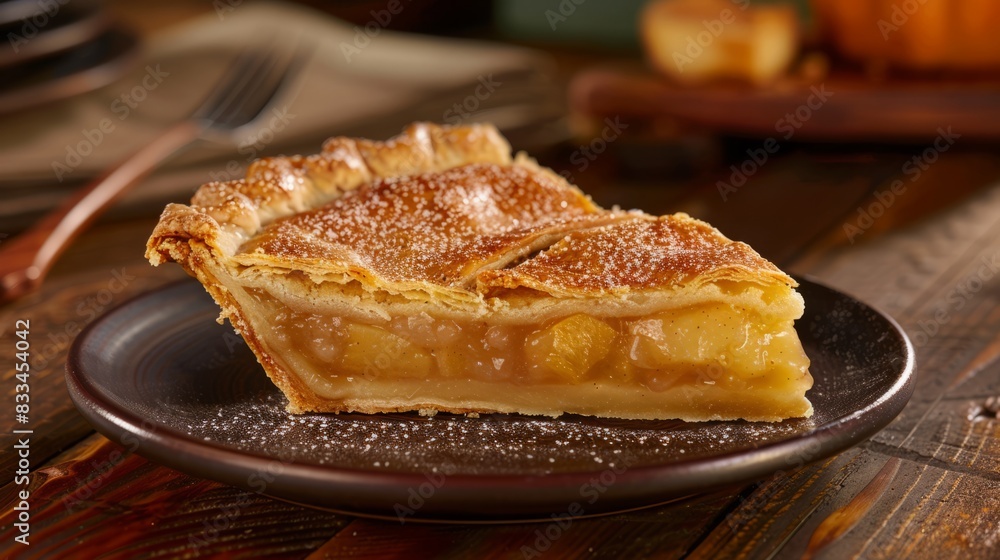 Homemade pice of pie with an image showcasing a delectable slice of this classic dessert Homemade pice of pie with an image showcasing a delectable slice of this classic dessert