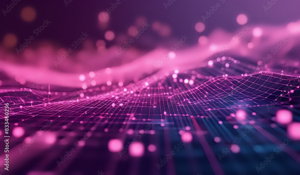 Pink digital networking, internet, cyber and business background Pink digital networking, internet, cyber and business background