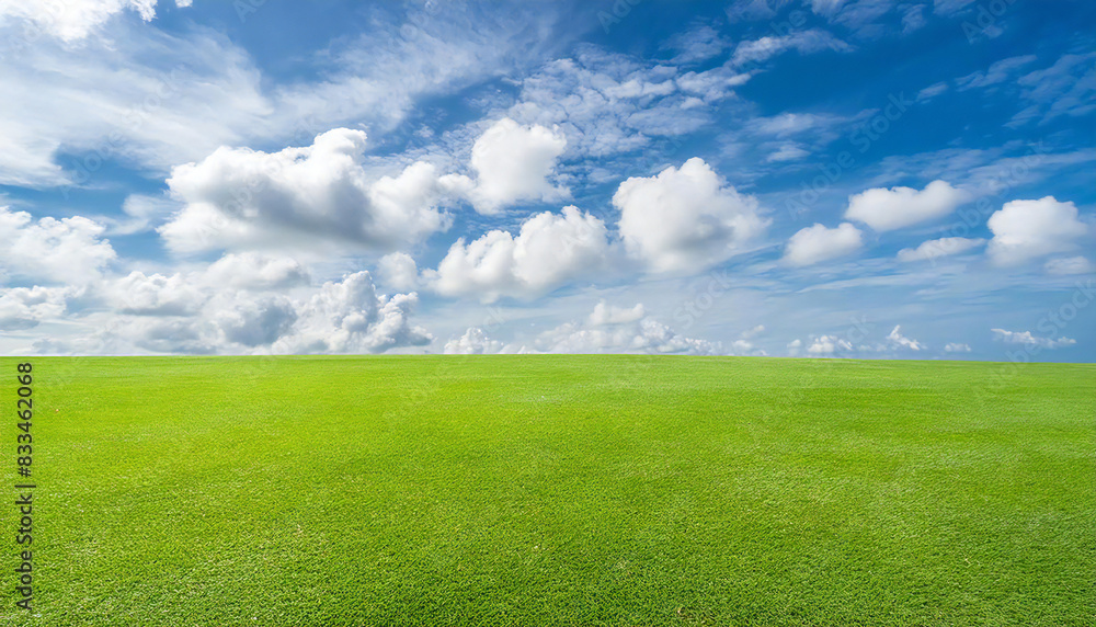 A square with blue skies and grass. A square with blue skies and grass.