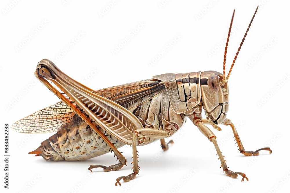 Detailed Photograph of a Desert Locust on an Isolated Background Detailed Photograph of a Desert Locust on an Isolated Background