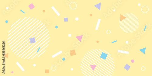 ポップでレトロな幾何学模様の背景
