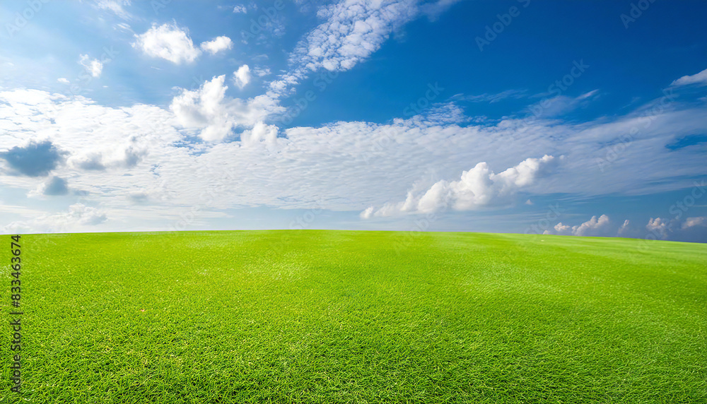 青い空と芝生の広がる広場。A square with blue skies and grass. 青い空と芝生の広がる広場。A square with blue skies and grass.