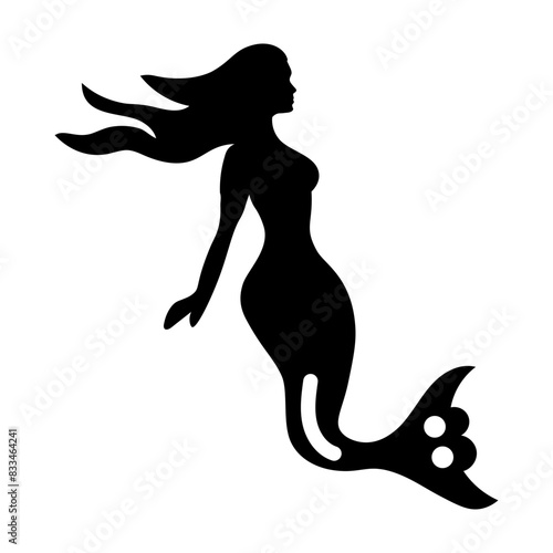 A well-designed glyph icon of water nymph 